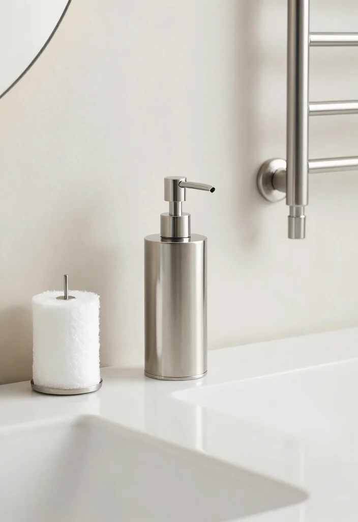 10 Bathroom Soap Dispenser Ideas That Look Built In 4. Sleek Stainless Steel 0