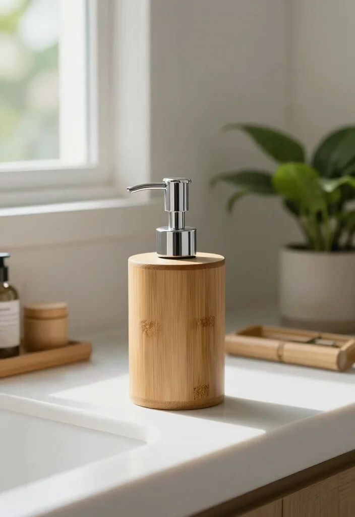 10 Bathroom Soap Dispenser Ideas That Look Built In 7. Bamboo Eco Dispenser 0
