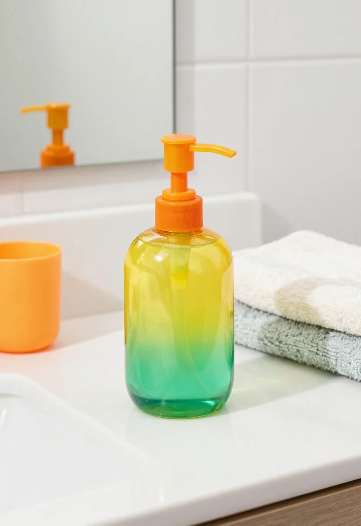 10 Bathroom Soap Dispenser Ideas That Look Built In 8. Colorful Acrylic Dispenser 0