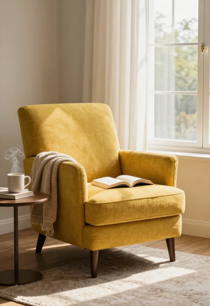 10 Bedroom Book Corner Ideas for Cozy Reading Nooks 2. A Cozy Corner Armchair 0