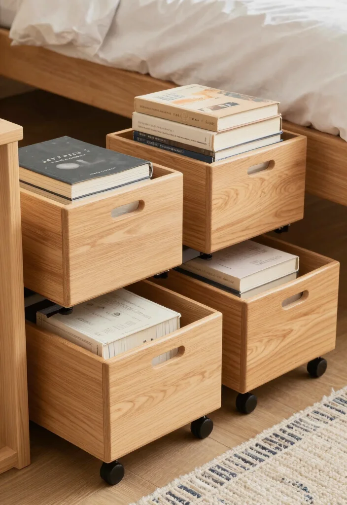 10 Bedroom Book Corner Ideas for Cozy Reading Nooks 3. Under Bed Book Storage 0