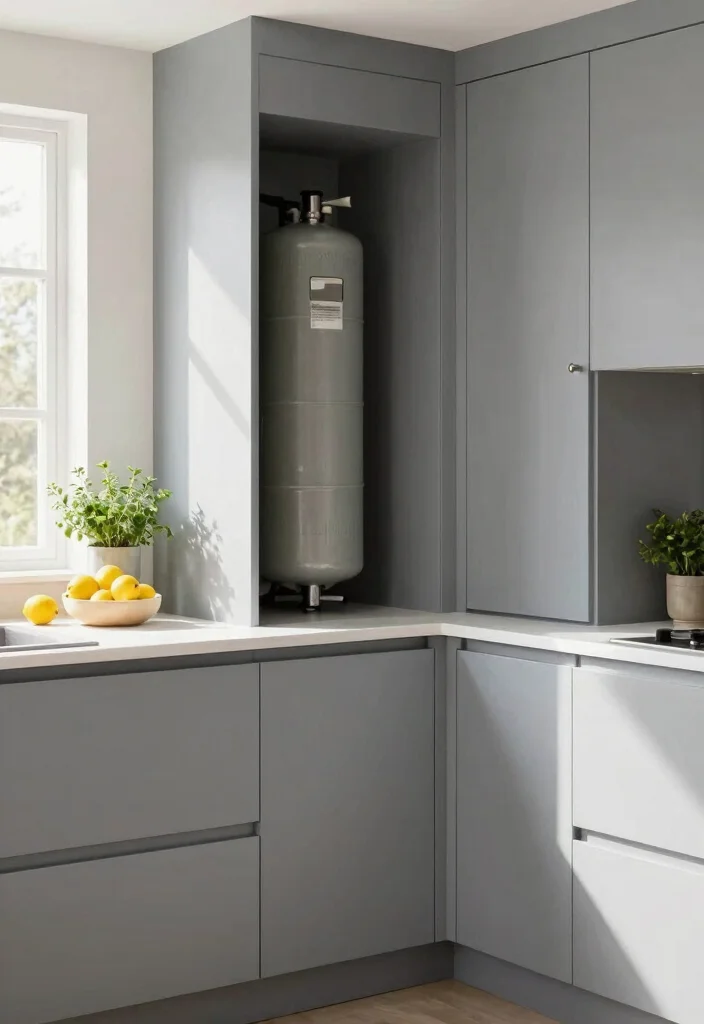10 Gas Cylinder Storage Ideas for Kitchens That Stay Hidden 1 10 Gas Cylinder Storage Ideas for Kitchens That Stay Hidden 1. Concealed Cabinetry 0