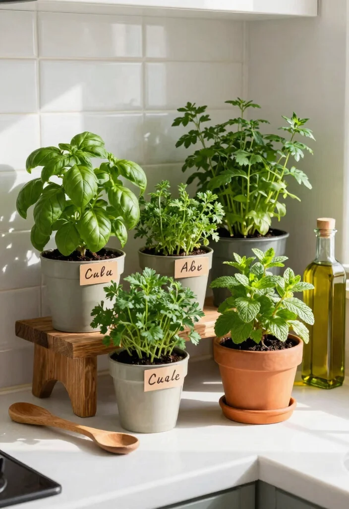 10 Kitchen Counter Corner Decor Ideas That Look Intentional 1. Herb Garden Delight 0