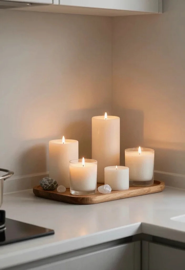 10 Kitchen Counter Corner Decor Ideas That Look Intentional 6. Cozy Candle Corner 0