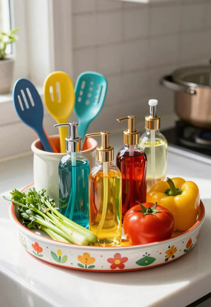 10 Kitchen Oil Tray Ideas That Keep Counters Clean 10. Whimsical Themed Trays 0