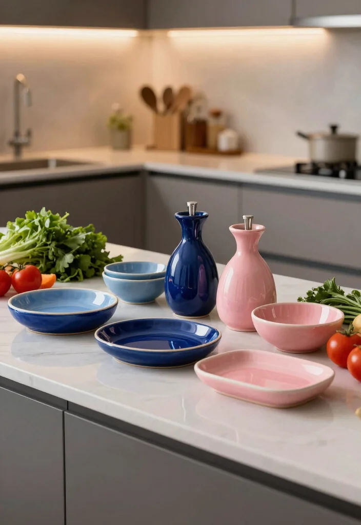 10 Kitchen Oil Tray Ideas That Keep Counters Clean 3. Chic Ceramic Collection 0