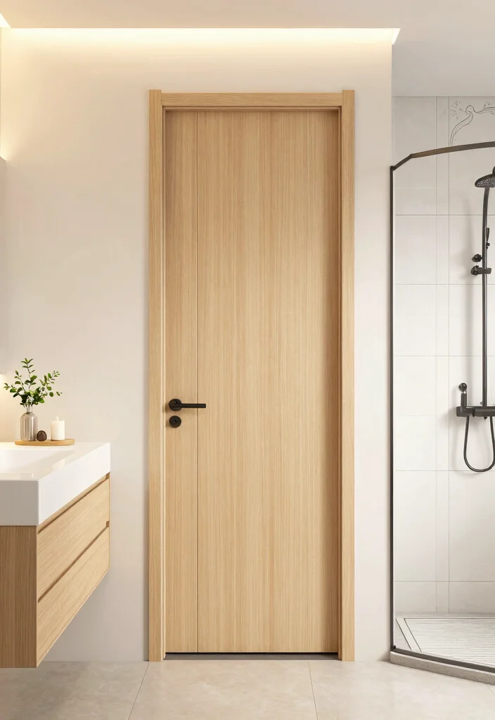10 Small Bathroom Door Ideas That Save Space 3. Pocket Doors 0