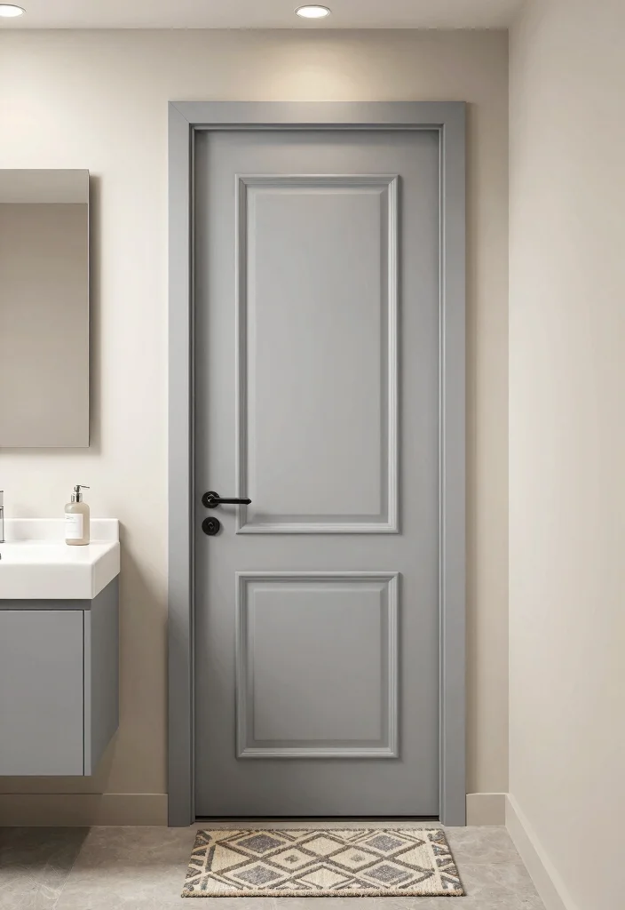 10 Small Bathroom Door Ideas That Save Space 8. Shaker style Doors 0