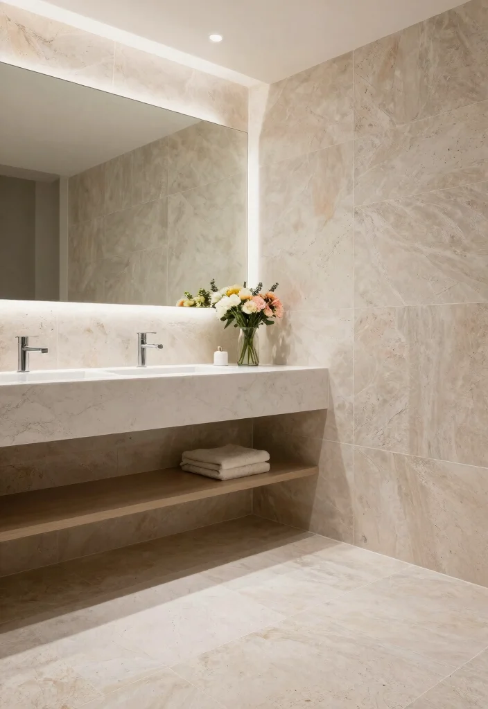 10 Small Bathroom Flooring Ideas That Make Rooms Feel Bigger 5. Natural Stone Tiles 0