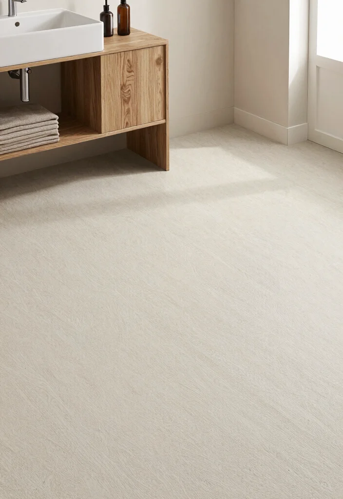 10 Small Bathroom Flooring Ideas That Make Rooms Feel Bigger 7. Textured Linoleum 0