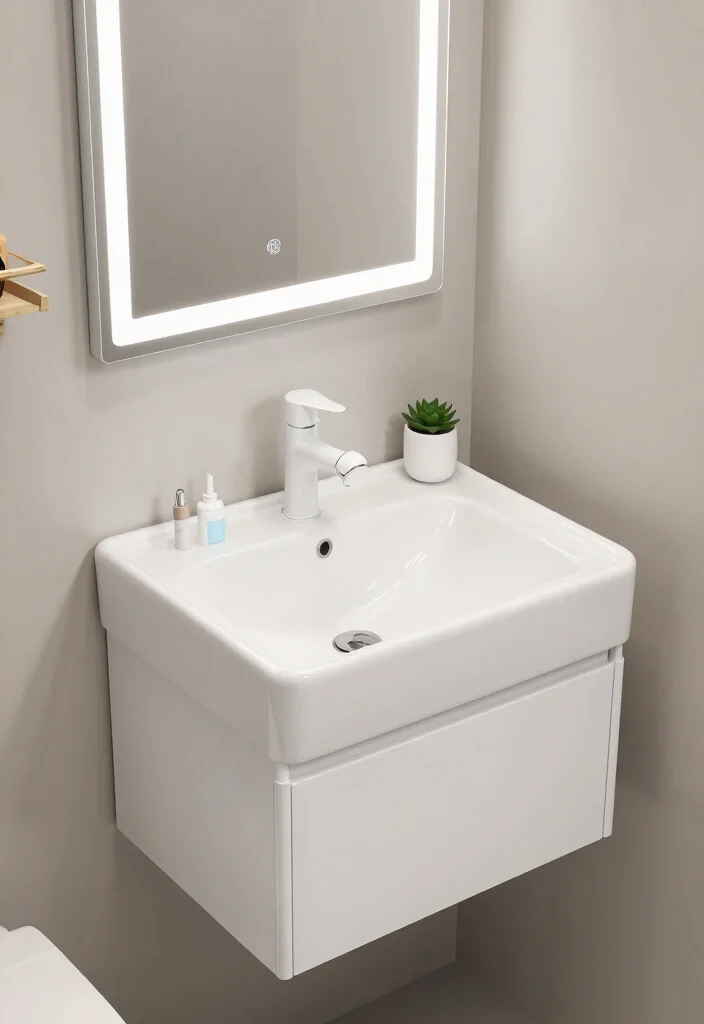10 Small Bathroom Sink Ideas for Tight Layouts 1. Wall Mounted Sinks 0