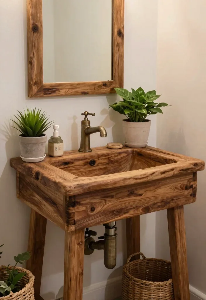 10 Small Bathroom Sink Ideas for Tight Layouts 9. Rustic Style Sinks 0