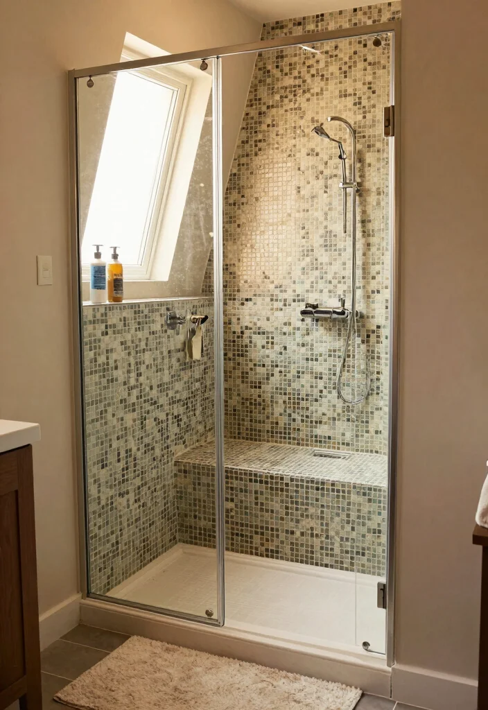 10 Small Bathroom Walk In Shower Ideas That Feel Open 2. Tiled Walk In Shower with Built In Bench 0