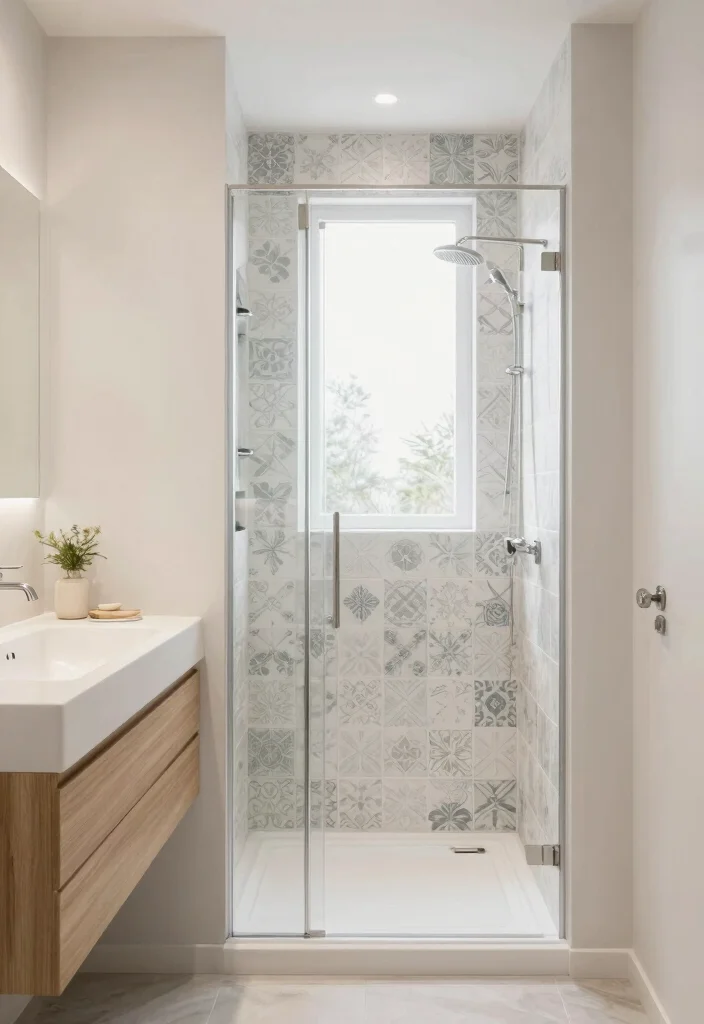 10 Small Bathroom Walk In Shower Ideas That Feel Open 3. Open Concept with a Half Wall 0