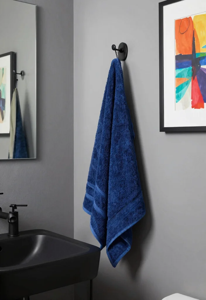 10 Small Grey Bathroom Ideas That Feel Bigger 7. Bold Accents with Grey 0