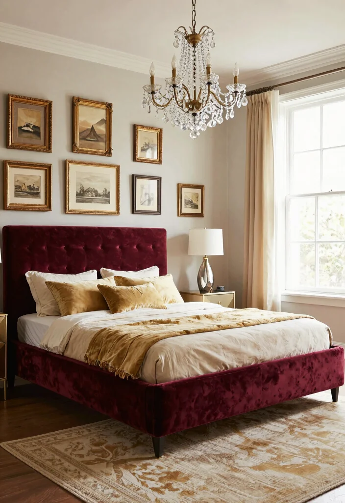 12 Baddie Bedroom Ideas with Bold Aesthetic Vibes 1. Vintage Glamour with a Modern Twist 0