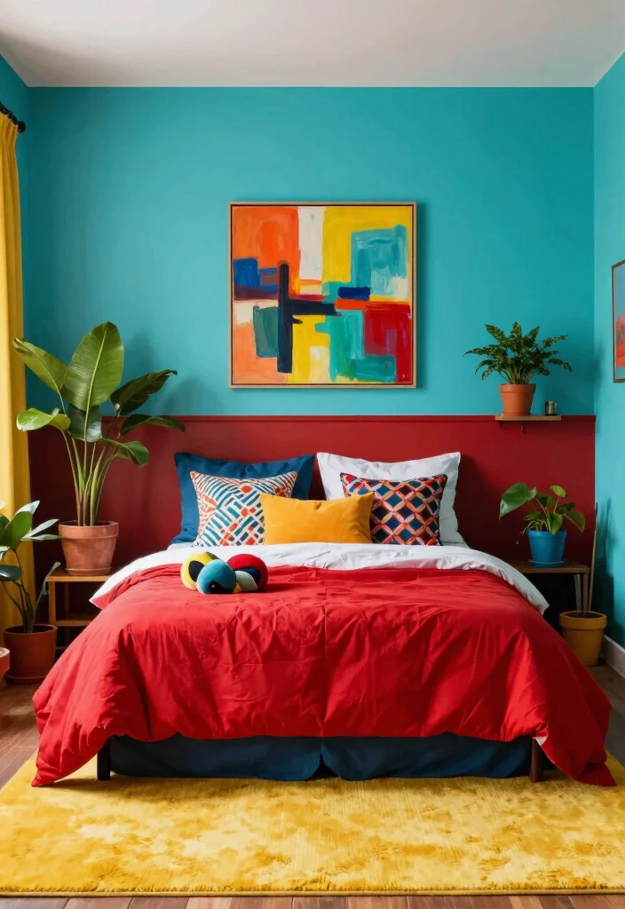 12 Baddie Bedroom Ideas with Bold Aesthetic Vibes 2. Bold Color Palettes 0