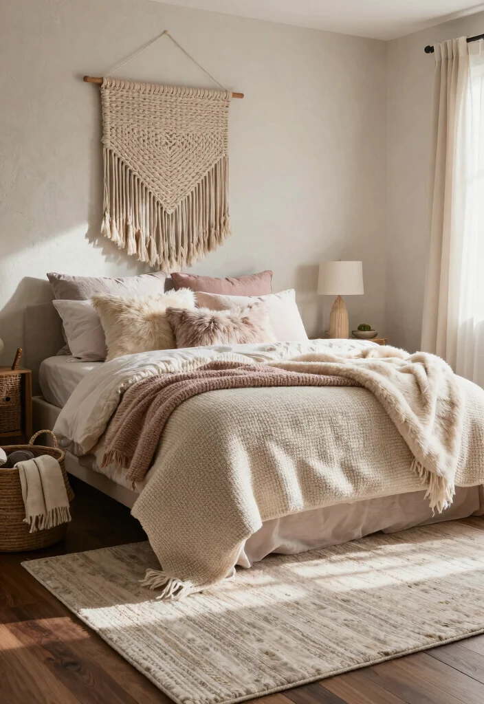 12 Baddie Bedroom Ideas with Bold Aesthetic Vibes 3. Textured Layers 0