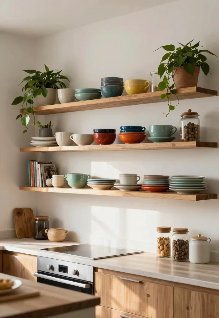 12 Basement Kitchen Ideas That Feel Warm and Inviting 1. Embrace Open Shelving 0