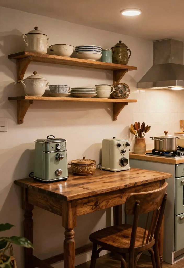 12 Basement Kitchen Ideas That Feel Warm and Inviting 12. Vintage Accents for Charm 0