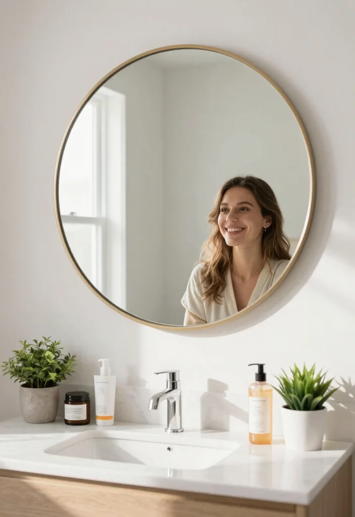 12 Bathroom Counter Decor Ideas That Look Styled 3. Elegant Mirrors 0