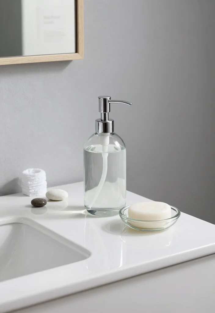 12 Bathroom Counter Decor Ideas That Look Styled 5. Stylish Soap Dispensers 0