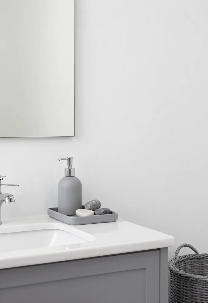 12 Bathroom Counter Decor Ideas That Look Styled 8. Monochromatic Color Schemes 0