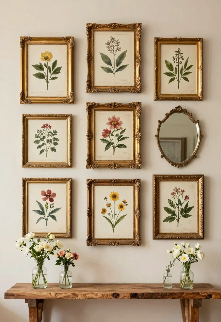 12 Bathroom Wall Art Ideas That Add Personality 1. Vintage Botanical Prints 0