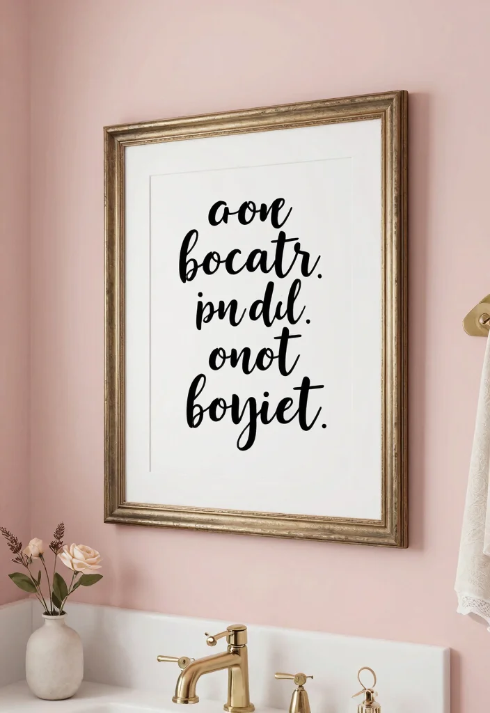 12 Bathroom Wall Art Ideas That Add Personality 10. Typography Art 0