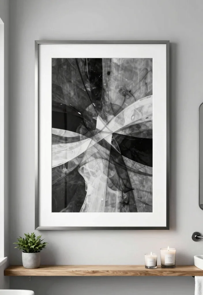 12 Bathroom Wall Art Ideas That Add Personality 4. Black and White Photography 0