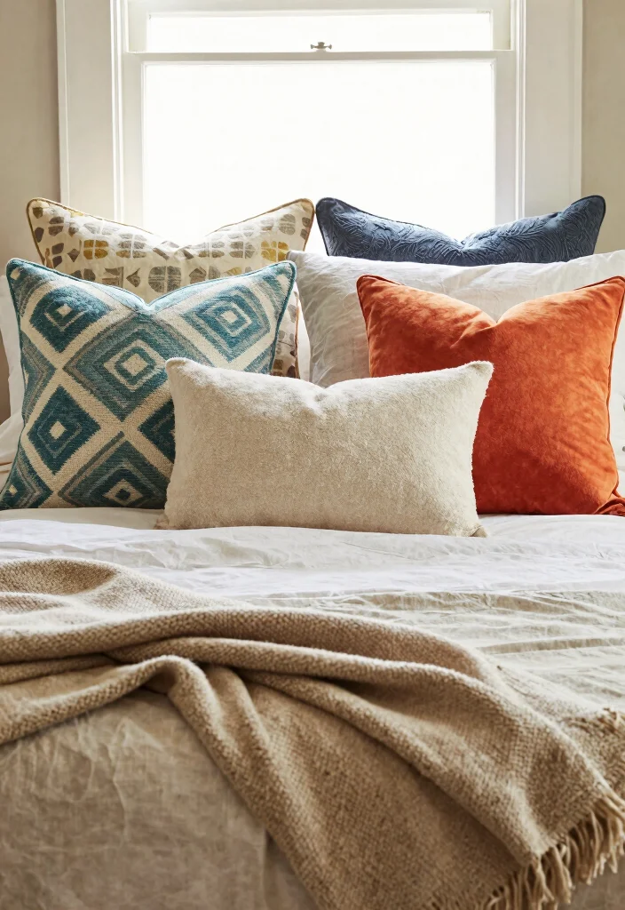 12 Bedroom Bedding Ideas That Instantly Refresh the Room 7. Sustainable Throw Pillows 0