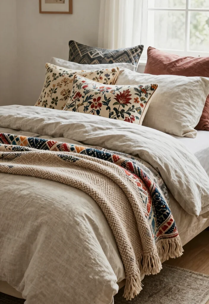 12 Bedroom Decor Ideas for a Personal Touch 1. Layered Textiles 0