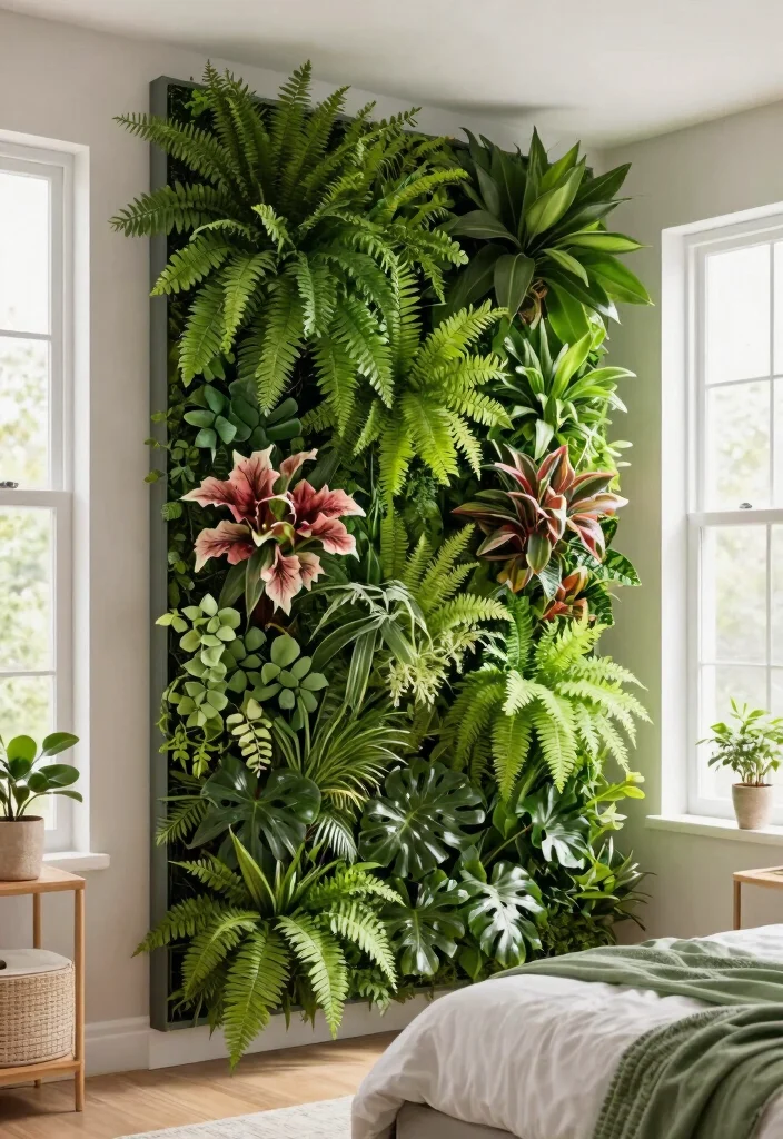 12 Bedroom Wall Paneling Ideas That Add Texture 7. Vertical Garden Walls 0