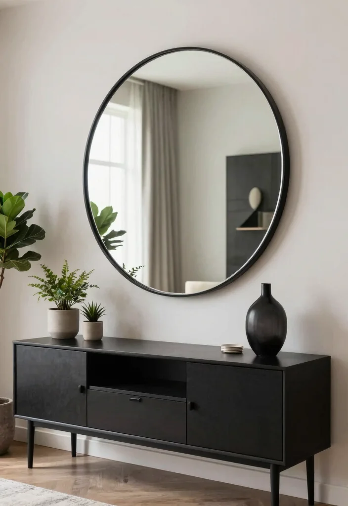 12 Black Apartment Living Room Ideas That Feel Chic 39 12 Black Apartment Living Room Ideas That Feel Chic 9. Utilizing Mirrors 0