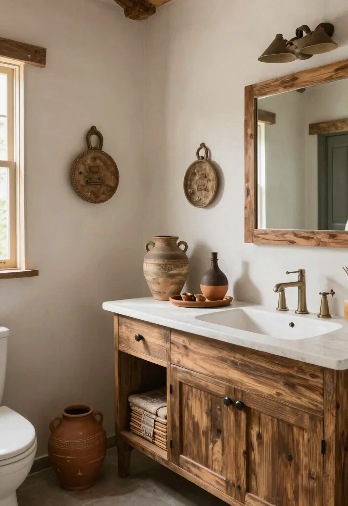12 Cabin Bathroom Ideas with Rustic Cozy Charm 11. Infusing Local Craftsmanship 0
