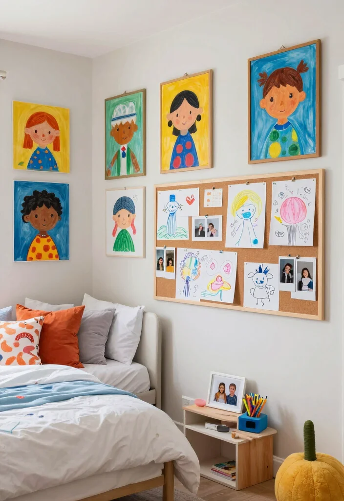 12 Children’s Bedroom Ideas That Are Fun and Practical 40 12 Childrens Bedroom Ideas That Are Fun and Practical 10. Personalized Artwork 0