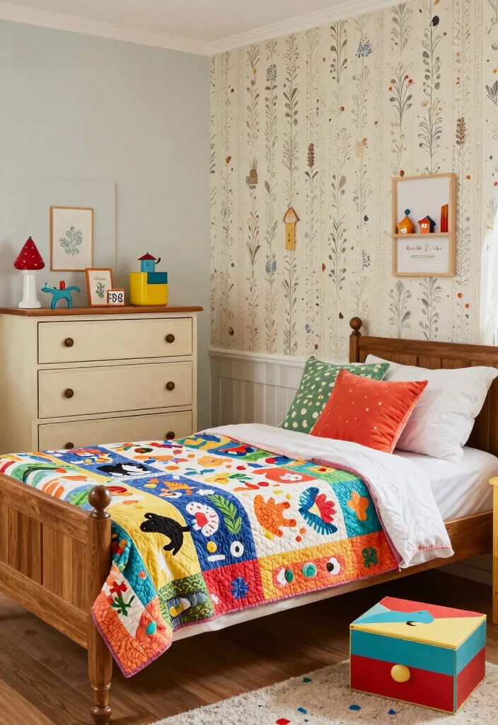 12 Children’s Bedroom Ideas That Are Fun and Practical 12 12 Childrens Bedroom Ideas That Are Fun and Practical 2. Playful Vintage Charm 0