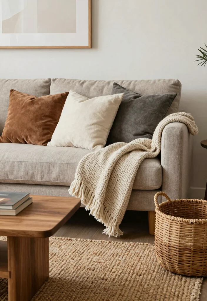 12 College Living Room Ideas That Are Budget Friendly 11. Textured Layers 0