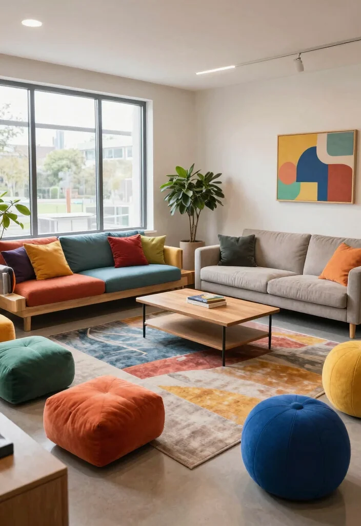 12 College Living Room Ideas That Are Budget Friendly 12. Split Level Seating 0