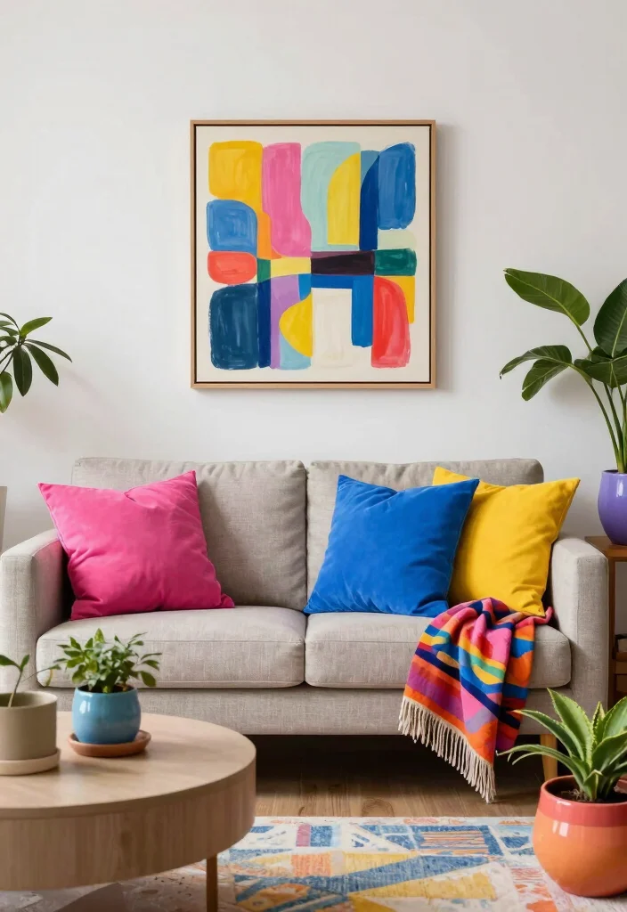12 College Living Room Ideas That Are Budget Friendly 7. Colorful Accents 0