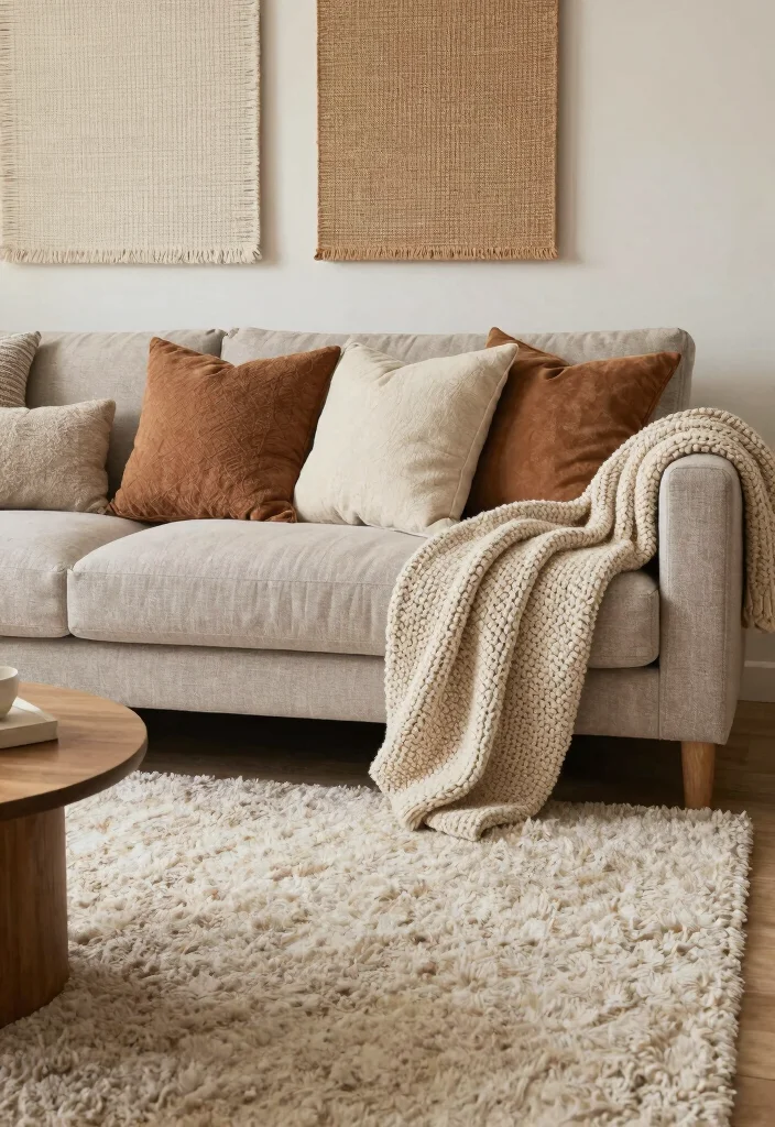 12 Comfy Living Room Ideas for Everyday Relaxing 7. Layered Textures 0