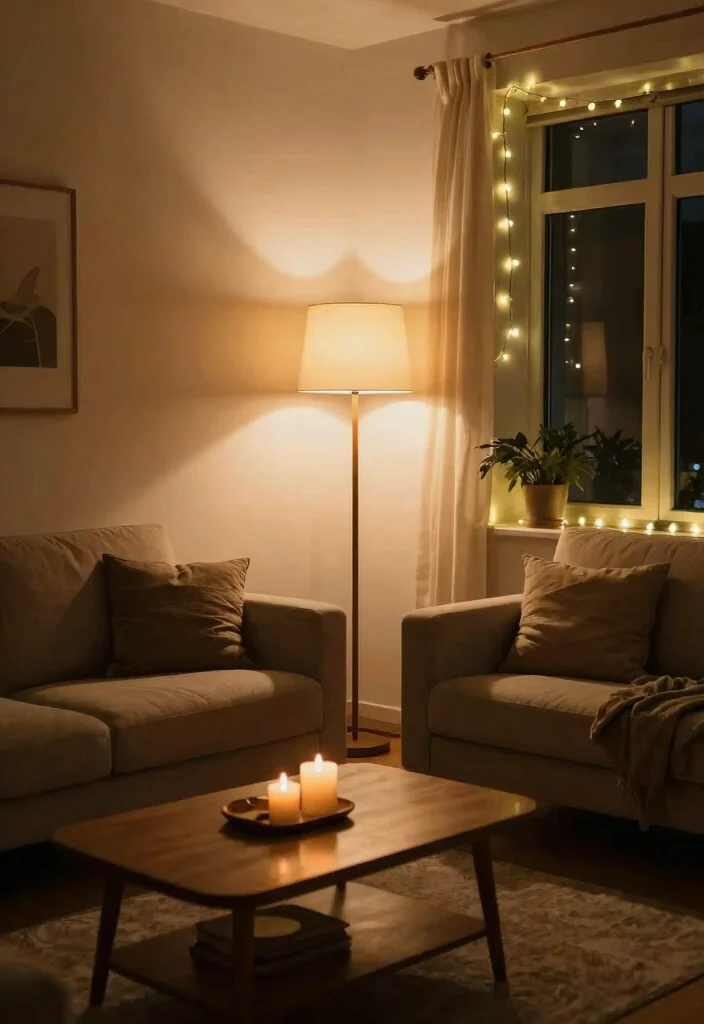 12 Comfy Living Room Ideas for Everyday Relaxing 8. Ambient Lighting 0