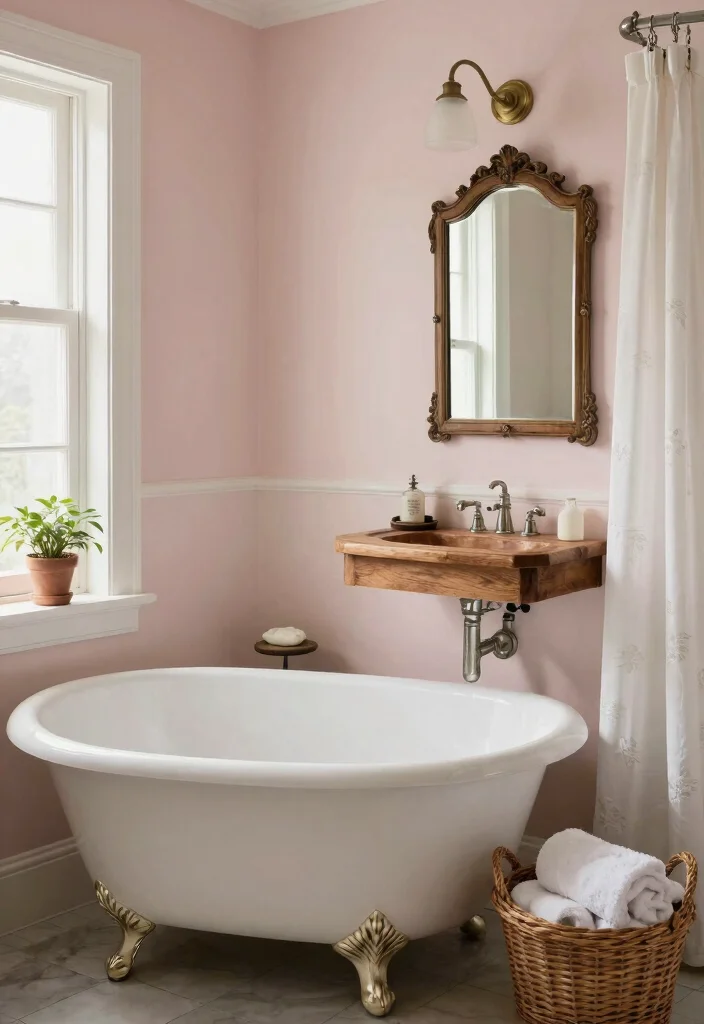 12 Cute Aesthetic Bathroom Ideas Pinterest Users Love 2. Vintage Charm 0