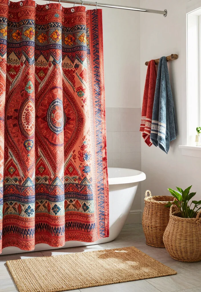12 Cute Aesthetic Bathroom Ideas Pinterest Users Love 9. Bohemian Textiles 0