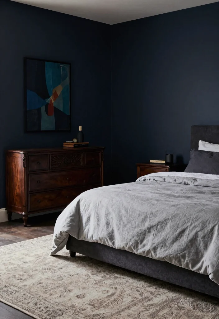 12 Dark Cozy Bedroom Ideas for a Moody Retreat 4. Dark Color Schemes for Depth 0