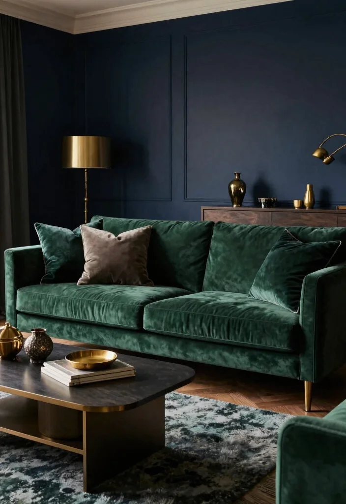 12 Dark Green Sofa Living Room Ideas That Feel Trendy 36 12 Dark Green Sofa Living Room Ideas That Feel Trendy 6. Dark Dramatic Deep Shades and Bold Accents 0