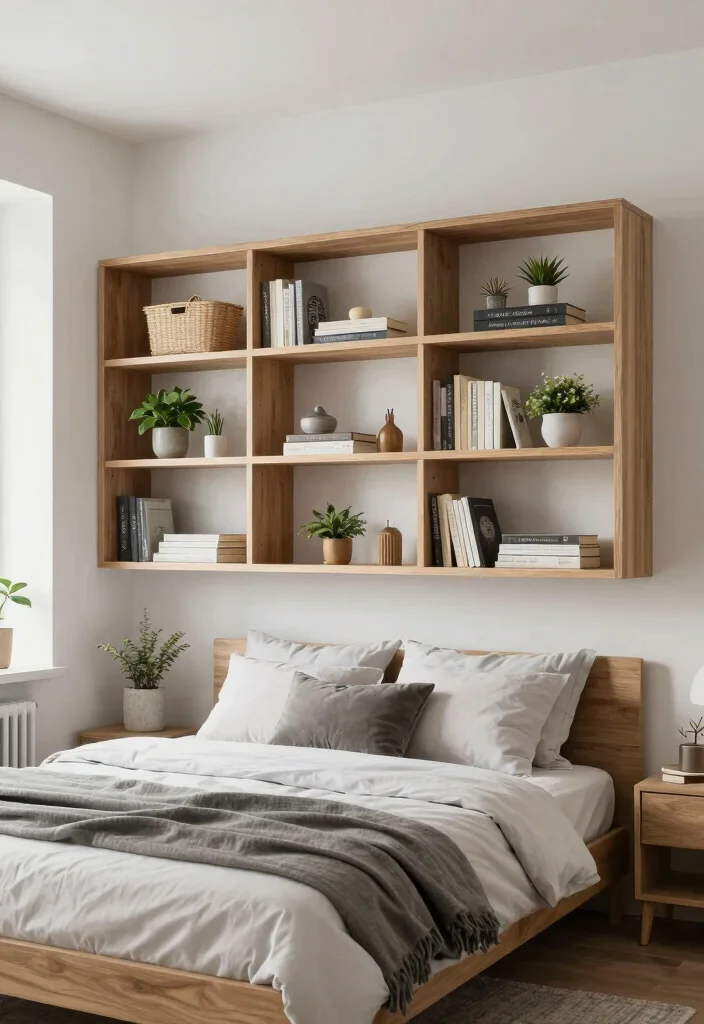 12 Double Bedroom Ideas for Balanced Layouts 12. Open Shelving 0
