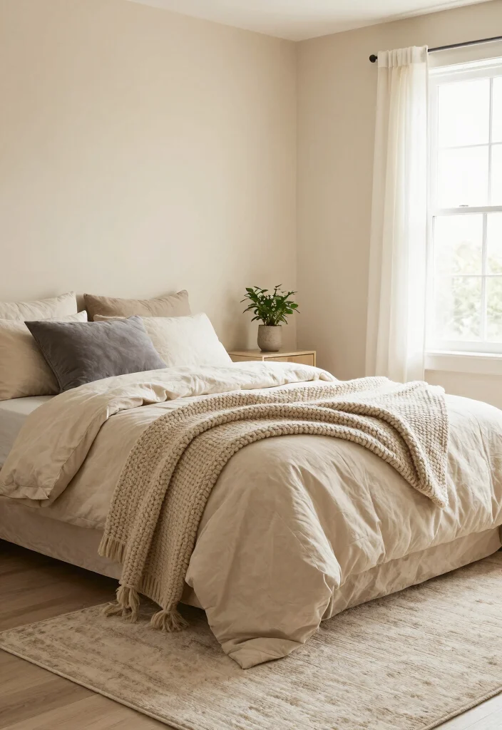 12 Gray and Beige Bedroom Ideas for Soft Neutrals 2. Cozy Beige Comfort 0