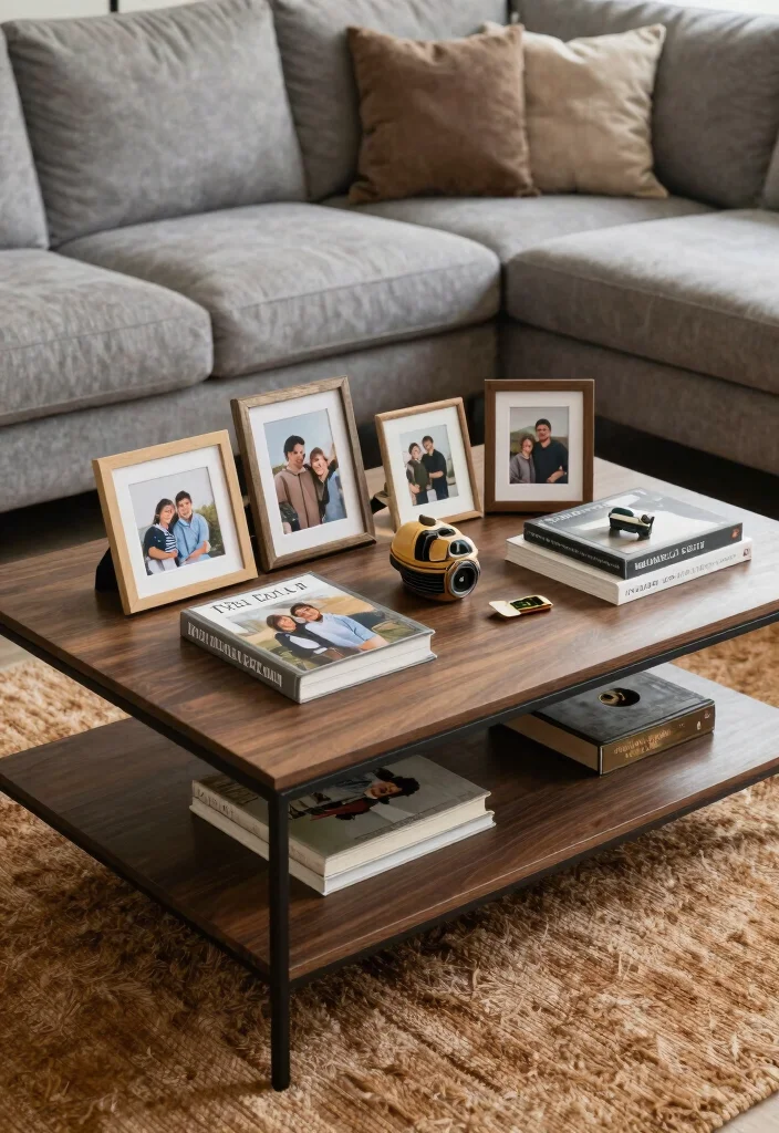 12 Gray and Brown Living Room Ideas That Feel Warm 12. Personal Touches 0