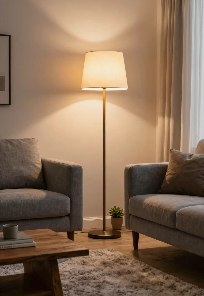 12 Gray and Brown Living Room Ideas That Feel Warm 2. Warm Lighting Fixtures 0